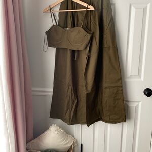 Olive Green Two-Piece Set
